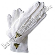 Masonic Regalia Hands Embroidery Gloves